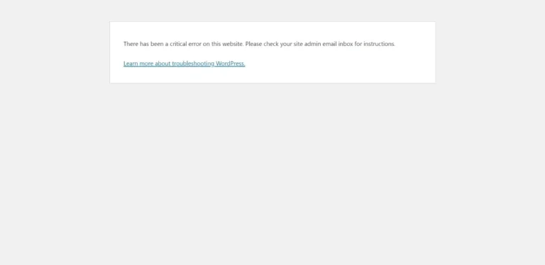 WordPress white screen of death error on website, troubleshooting guide
